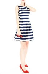 Stripes Done Right Flare Dress