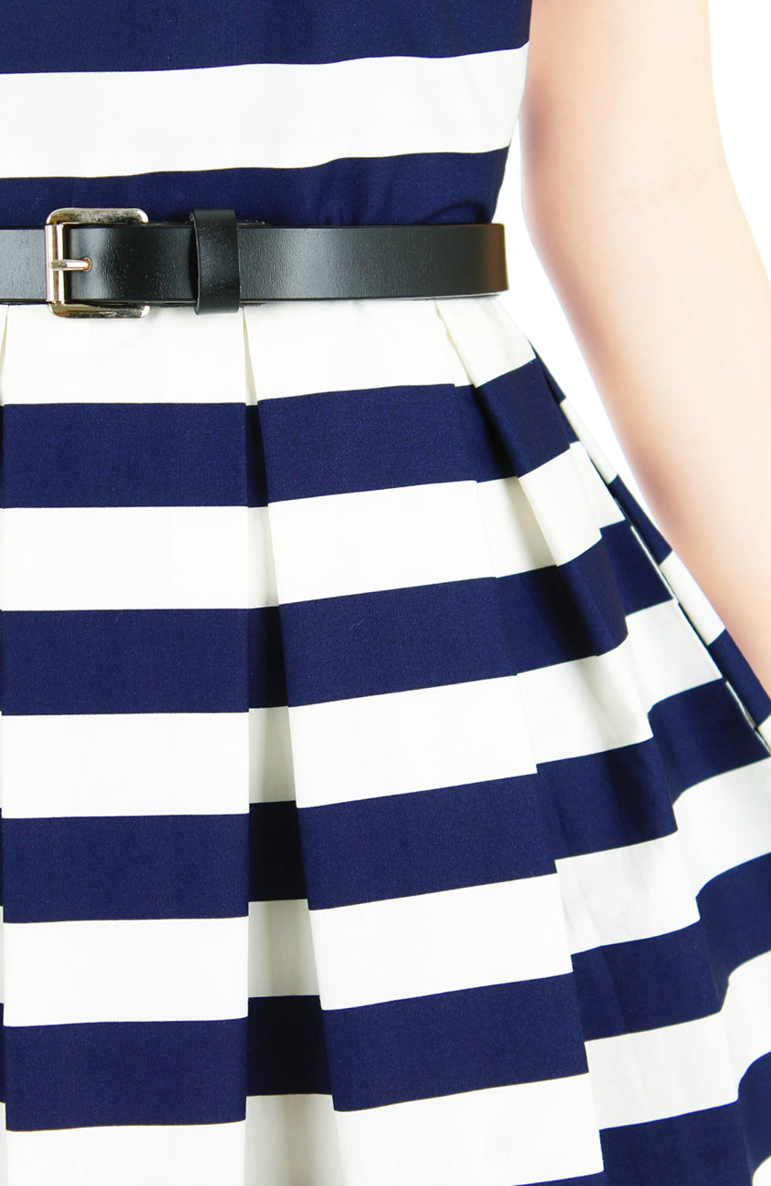 Stripes Done Right Flare Dress