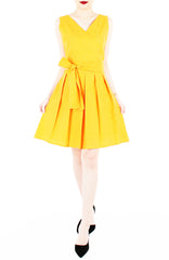 Sunny Marigold Yellow Two-way Flare Dress