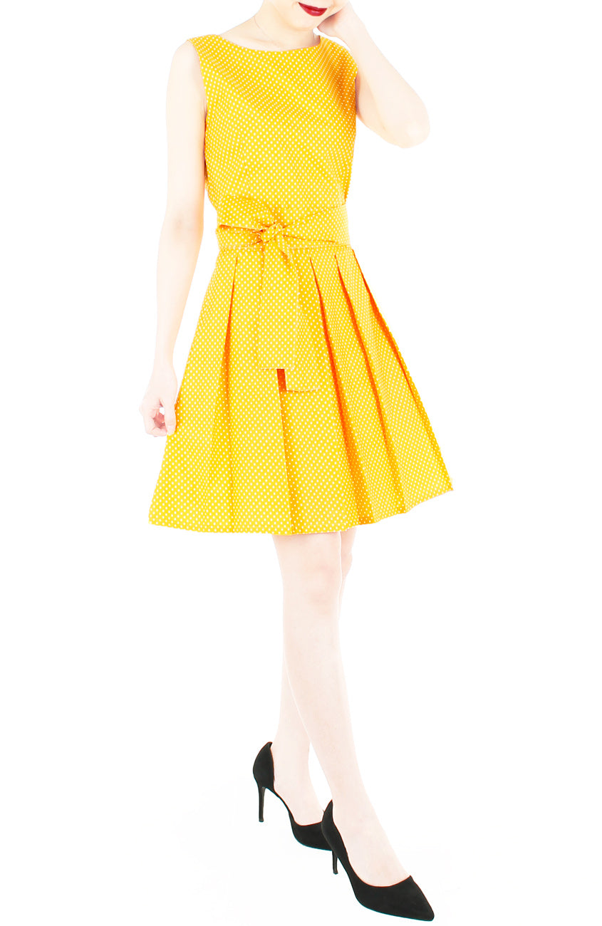 Sunny Marigold Yellow Two-way Flare Dress