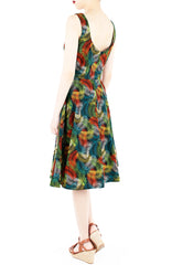 Take on Tropical Flare Midi Dress