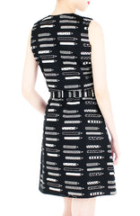 The Mighty Pen A-Line Button Down Dress - Black