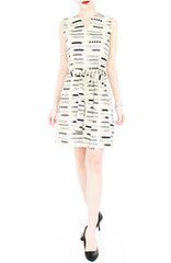 The Mighty Pen A-Line Button Down Dress - Cream