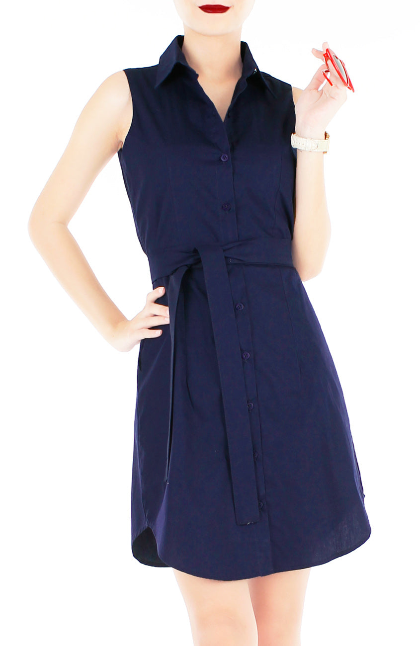 The Effortless Shirtdress - Midnight Blue
