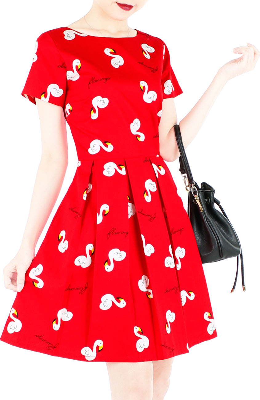 The Fla-mazing Red Flare Dress
