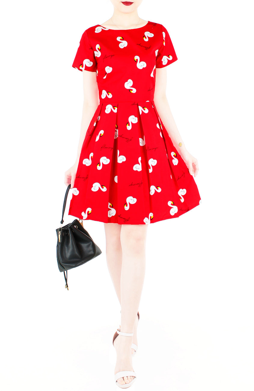 The Fla-mazing Red Flare Dress