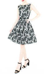 The Modern Black Beauty Flare Knee Length Dress