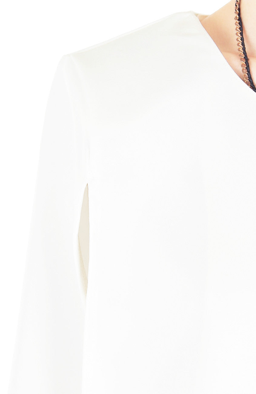 Think Tank Cape in Cropped Length - White