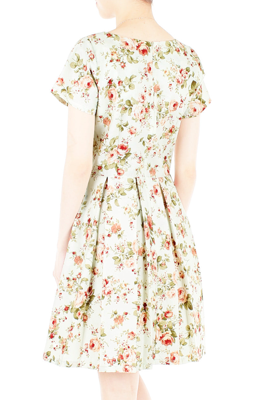 Thoughtful Teatime Flare Dress with Short Sleeves
