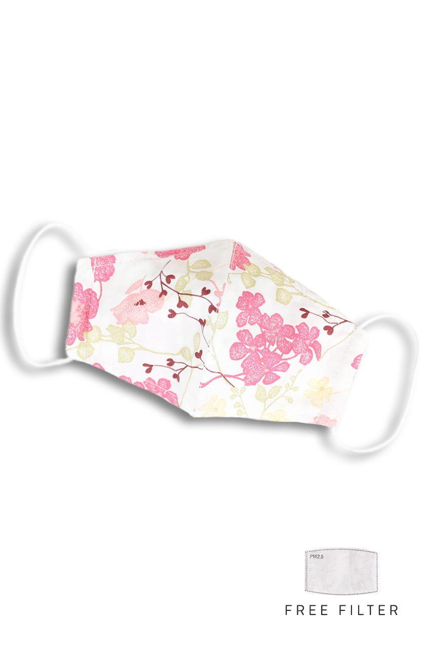 Tokyo Sakura Pure Cotton Face Mask - Crepe Pink