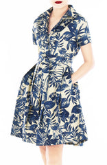 Tranquil Tropical Warrior Anna Shirtdress