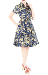 Tranquil Tropical Warrior Anna Shirtdress