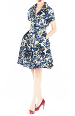 Tranquil Tropical Warrior Anna Shirtdress