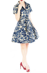 Tranquil Tropical Warrior Anna Shirtdress