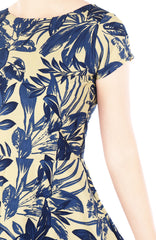 Tranquil Tropical Warrior Flare Tea Dress