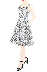 Traveling Paper Planes Flare Midi Dress
