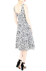 Traveling Paper Planes Flare Midi Dress