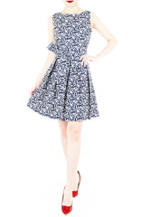 Tsuki-hana Two-way Flare Dress - Midnight Blue