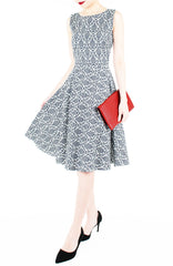 Victorian Roses Flare Midi Dress