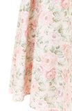 Vintage Dreamy Floral Flare Midi Dress - Light Pink