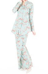 Vintage Heirloom Roses Kebaya - Powder Blue