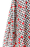Vintage Strawberry Love Flare Midi Dress