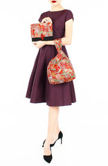 Vintage Hanakotoba ANGPAO Organizer Clutch