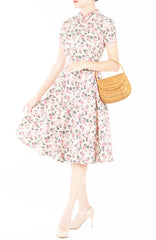 Vintage Rose Estate Cheongsam with Pearl Buttons