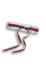 Vintage Rose Garden Obi Belt - Powder Blue