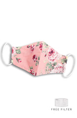 Vintage Rose Garden Pure Cotton Face Mask – Rose Pink
