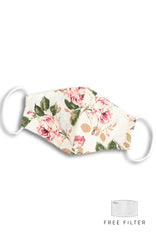 Vintage Rosette Pure Cotton Face Mask