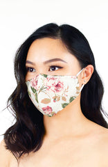 Vintage Rosette Pure Cotton Face Mask