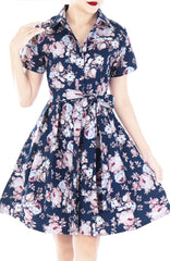 Vintage Tea Rose Anna Shirtdress