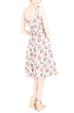 Vintage Rose Garden Flare Midi Dress