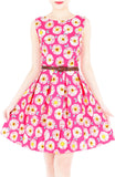 Wallflower Daisy Flare Dress - Pink