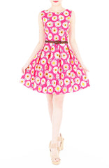 Wallflower Daisy Flare Dress - Pink