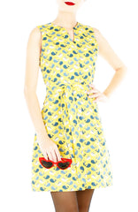 Whale of A Time! A-Line Button Down Dress