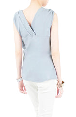Whispered Wisdom Bow Blouse - Baby Blue