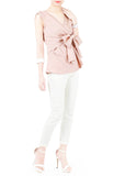 Whispered Wisdom Bow Blouse - Dusty Pink