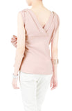 Whispered Wisdom Bow Blouse - Dusty Pink