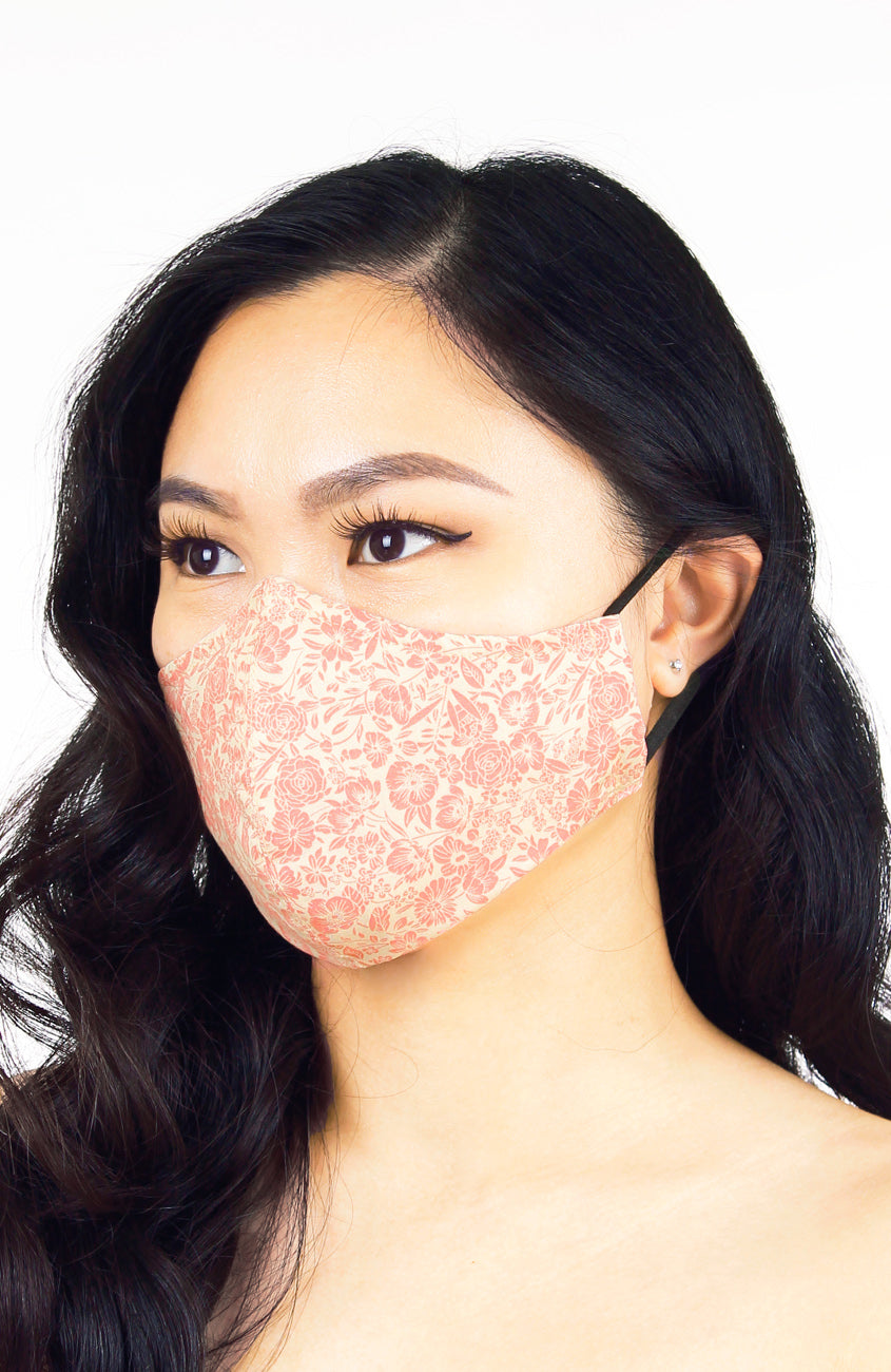 Wiltshire Gardens Pure Cotton Face Mask - French Rose