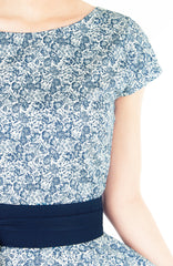 Wiltshire Gardens Flare Tea Dress - Aegean Blue