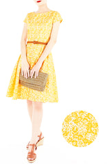 Wiltshire Gardens Flare Tea Dress - Daffodil