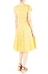 Wiltshire Gardens Flare Tea Dress - Daffodil