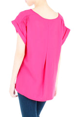 Zip that Memory Blouse - Hot Pink