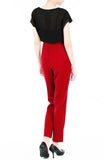 A Chic Start Tailored Pants - Red