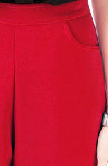 A Chic Start Tailored Pants - Red