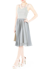 A Thousand Flirts Crop Top - Gray