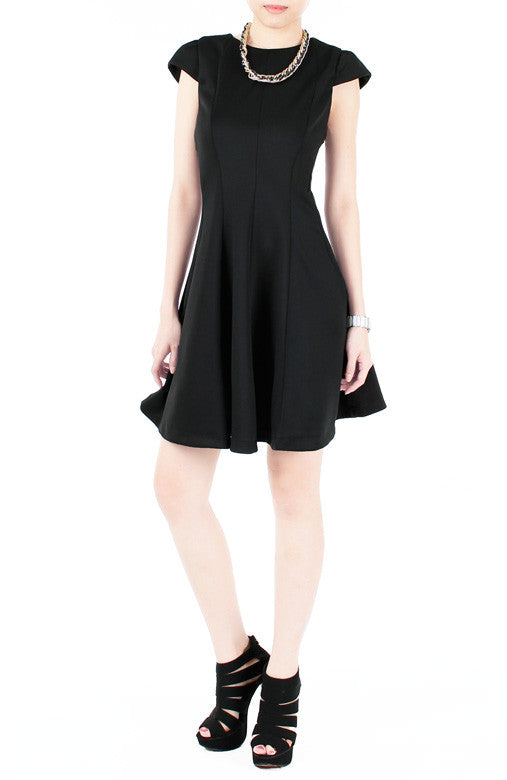 Black Aphrodite Lace Back Dress