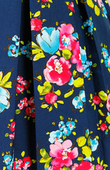 Budding Artist Flare Dress - Dark Blue